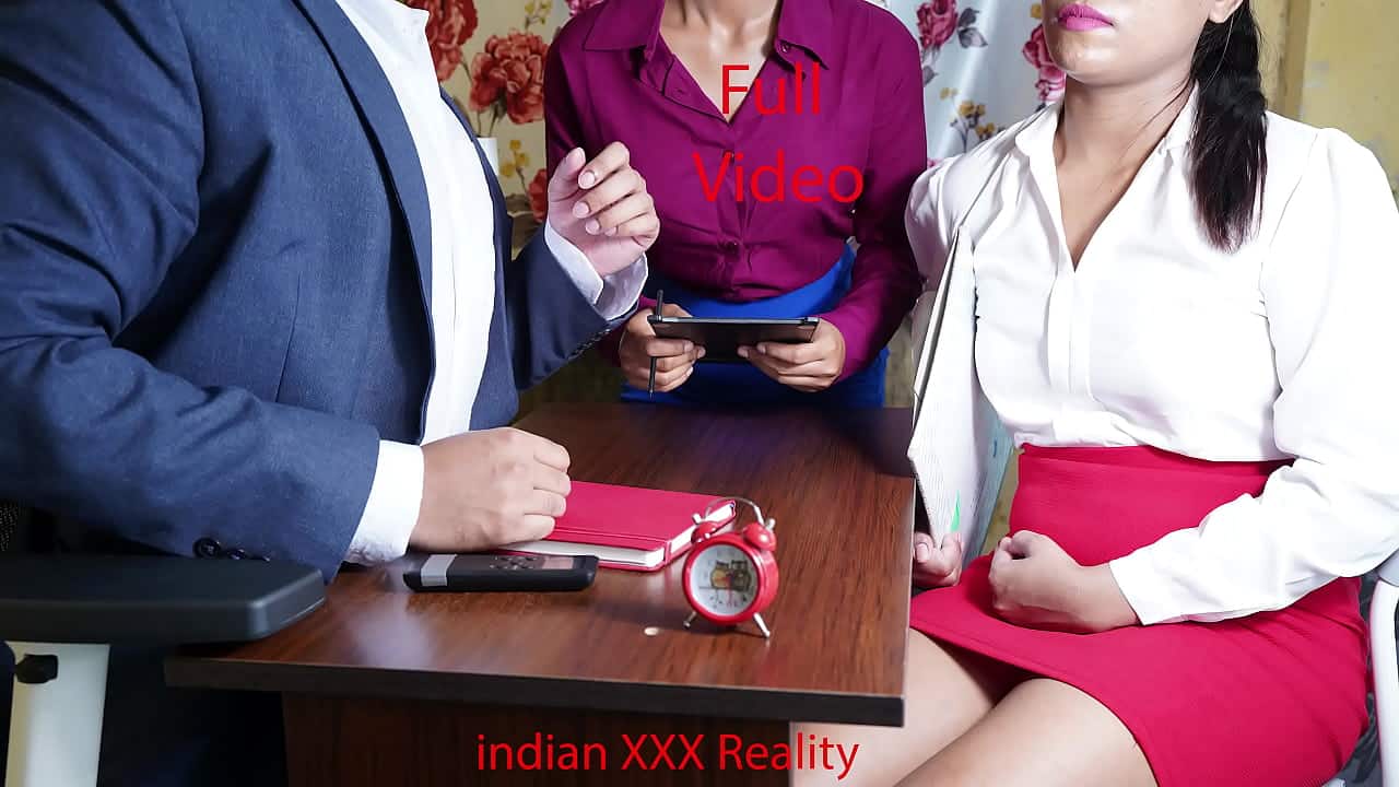 XXX Indian Boss office threesome fuck sex mms in Hindi