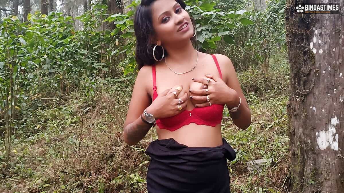 Desi Fsiblog Xxx hindi uncut bf POV porn vlog banging in jungle